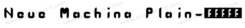Neue Machina Plain字体转换